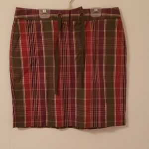 Chaps Ralph Lauren Plaid cotton mini skirt